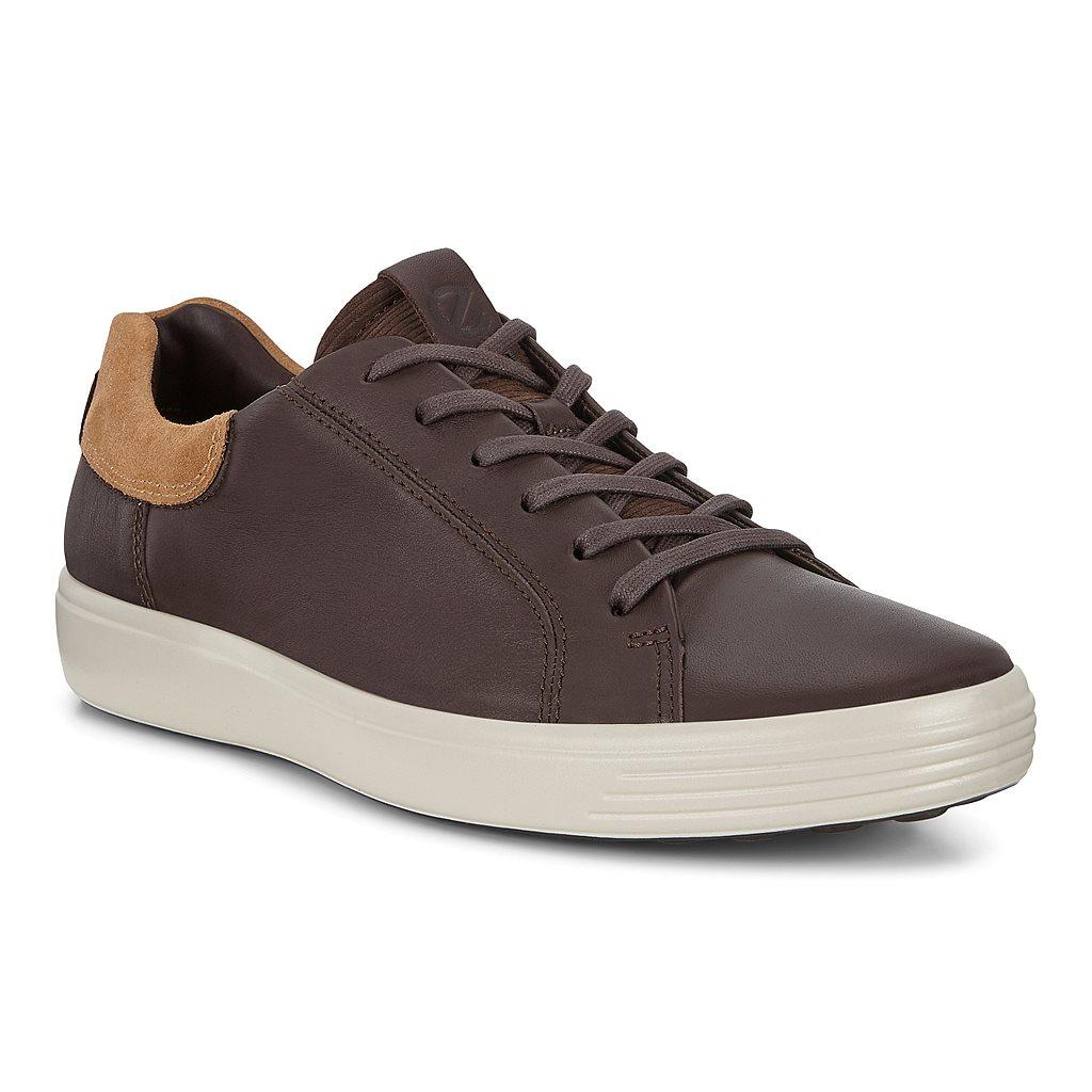 Ecco Soft 7 Mens Sneakers Brown Online - India SFZ-236108